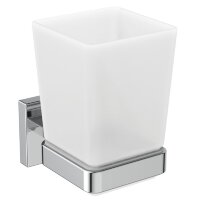 Стакан с держателем Ideal Standard IOM SQUARE E2204AA матовое стекло, с крепежом